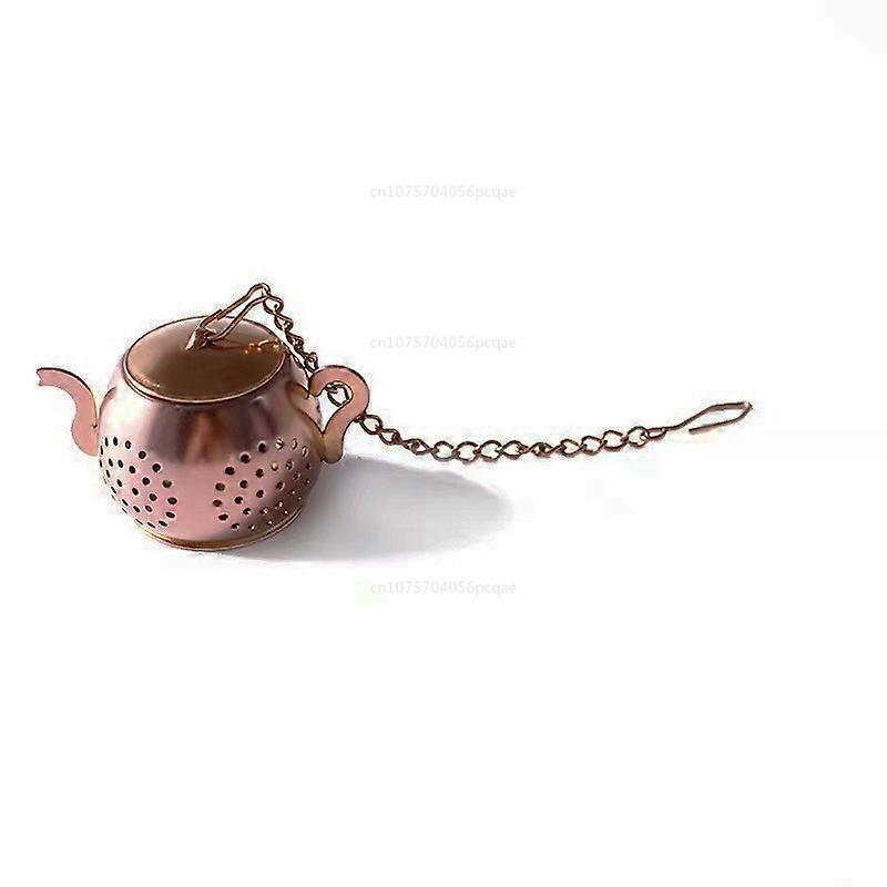 Teapot Shape Tea Strainer Stainless Steel Loose Tea Infuser with Chain Spice Filter Diffuse Gadget Teaware  مهبليه جنسيه سيليكون