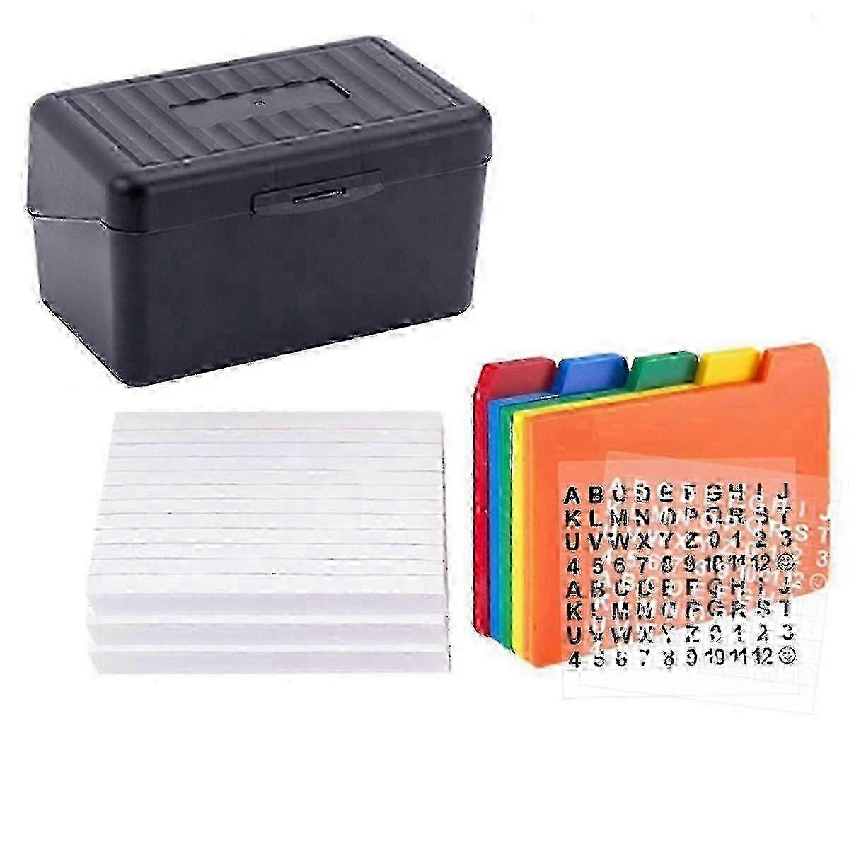 Index Card Holder With Dividers And Ruled Index Cards, 30 Index Card Dividers 300 Ruled Index Cards