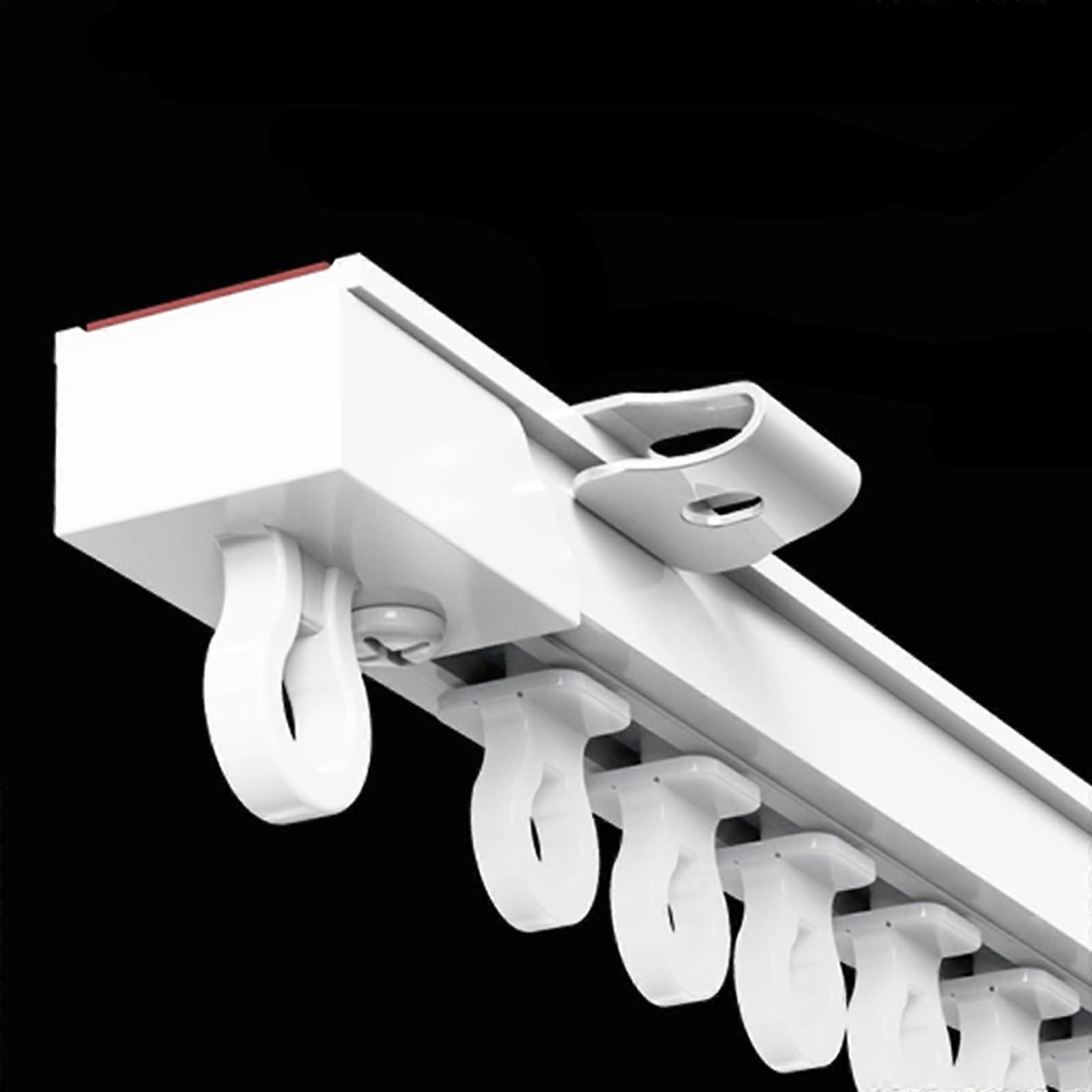 PVC Curtain Track Rail Ceiling Mount, White Sliding System for Room Divider or Window Drapes, 5m