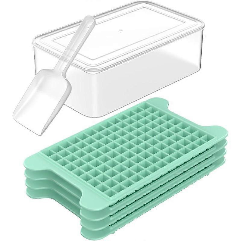 Mini Ice Cube Tray for Freezer:  Small Ice Trays for Freezer with Bin - 117x4PCS Easy Release Nugget Ice Tray - Crushed Ice Tray with Contai
