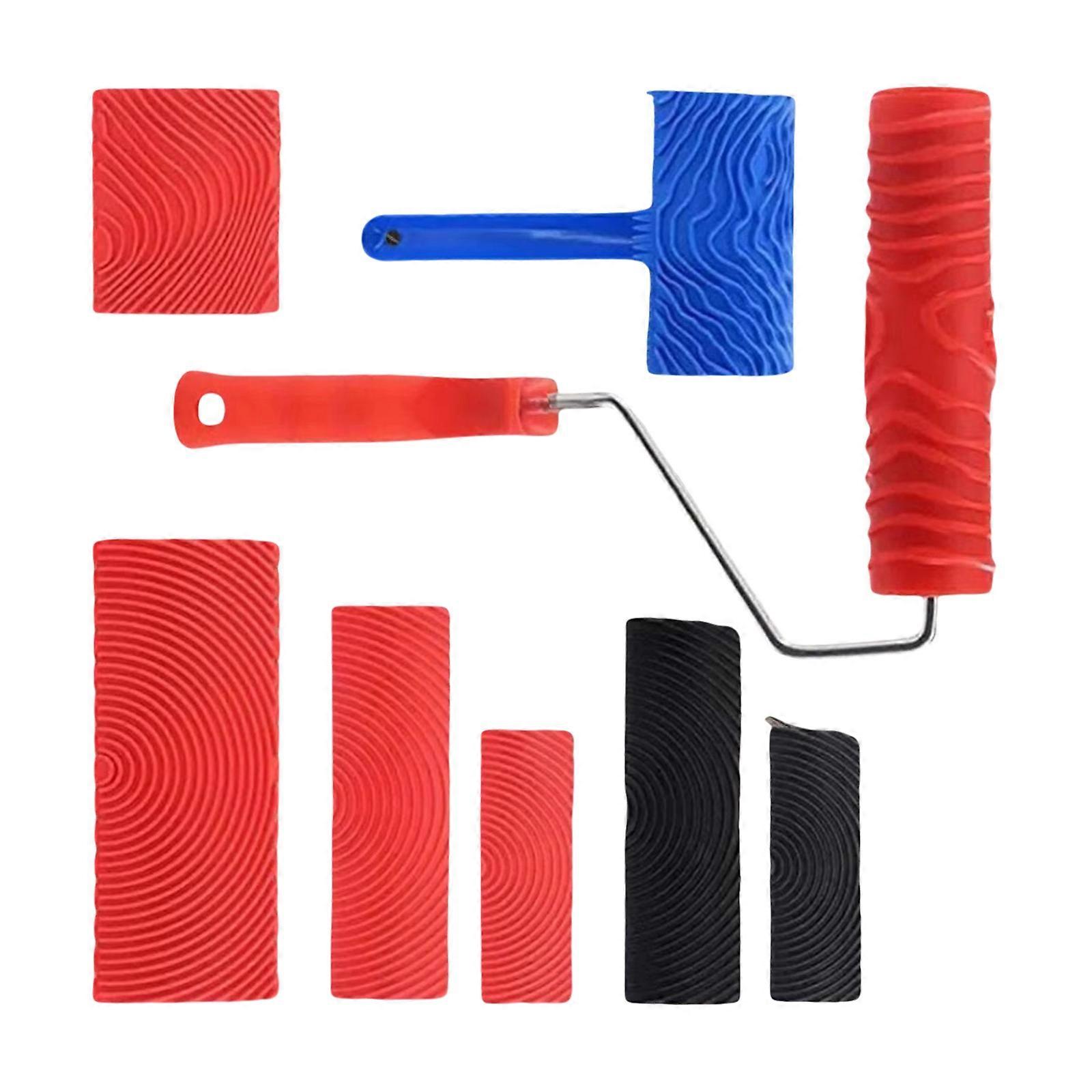 Realistic Wood Grains Paint Roller Kit For Textured Wall Coating Easy Craft Application Solid Oaks Design Paint Roller Multicolor