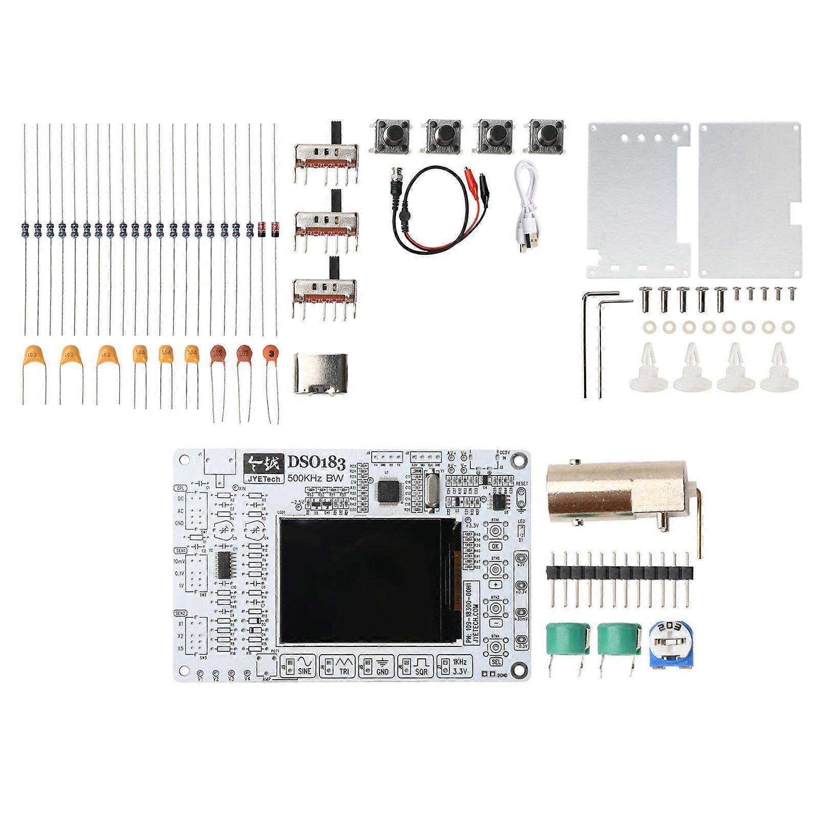Unassembled Digital Oscilloscope Parts Set With TFT LCD Screen And Test Clips Probes For DSO183 Circuit Testing Tool Multicolor