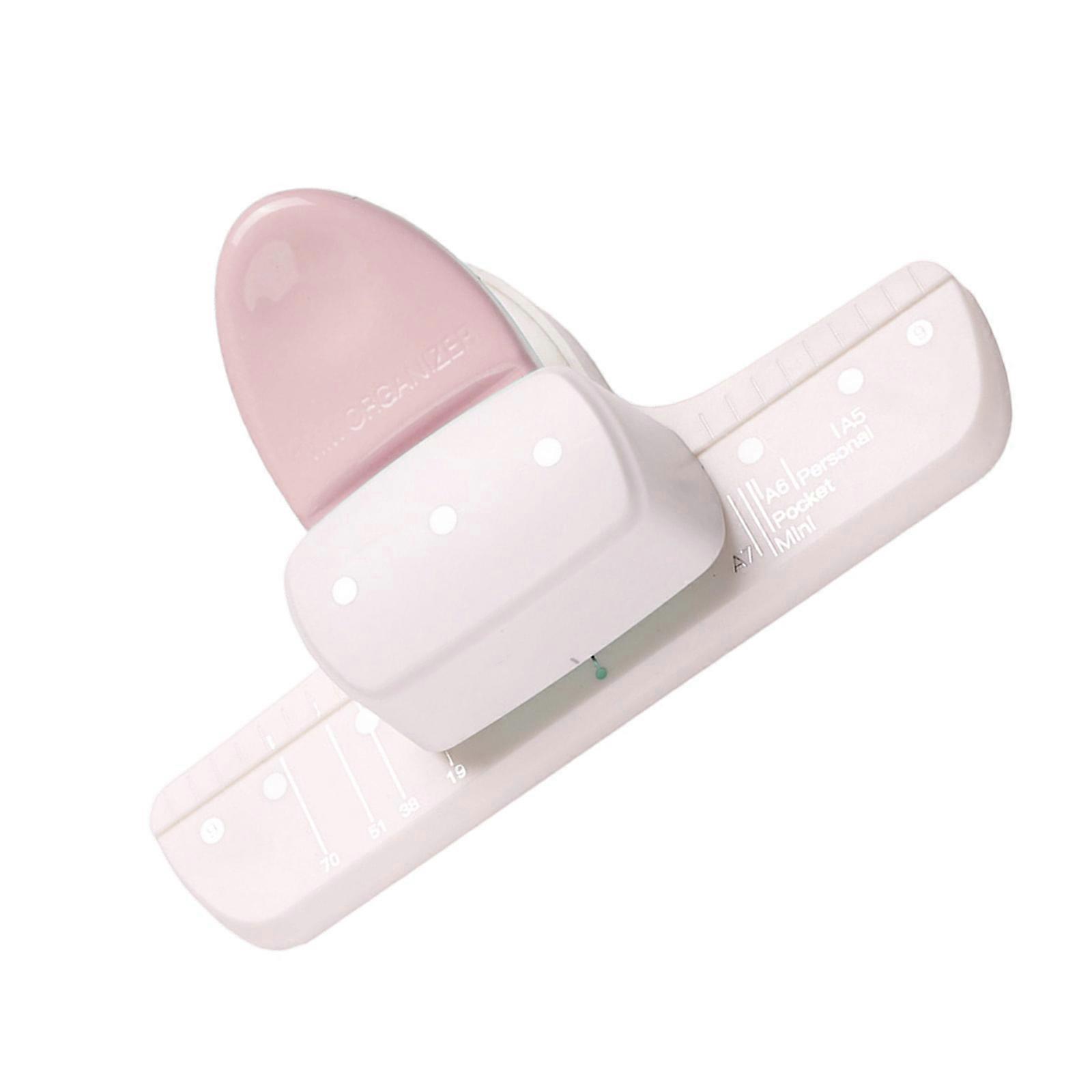 Durability Plastic Handheld Paper Punch Lightweight Portable Tool Hole Drill With Precise Blade Plastic Ergonomic Grip Multicolor