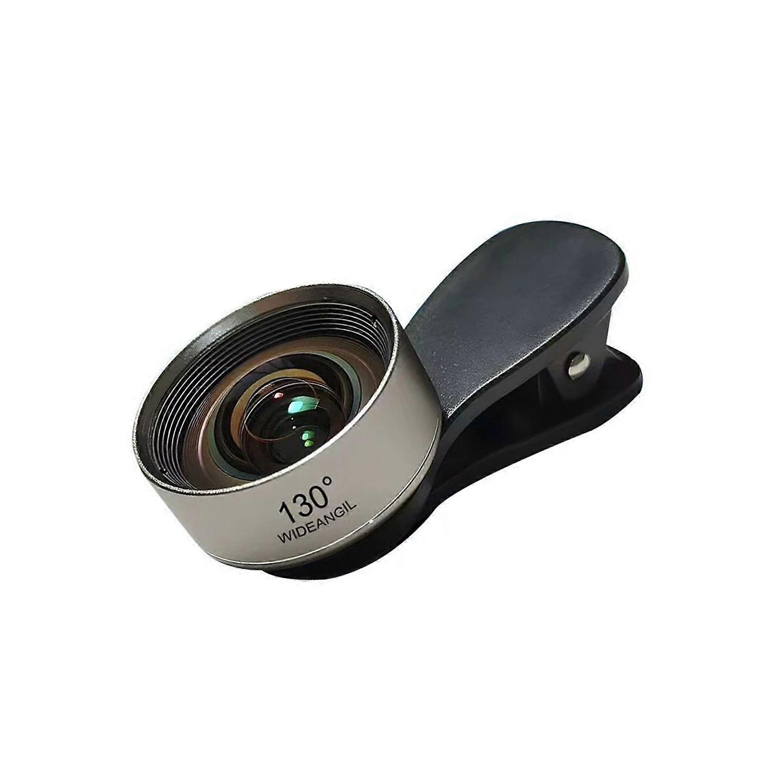 Universal Phone Camera Lens 130° Wide Angle Anti Distortion Fast Release Clip for Most Smartphones Easy Installation Multicolor