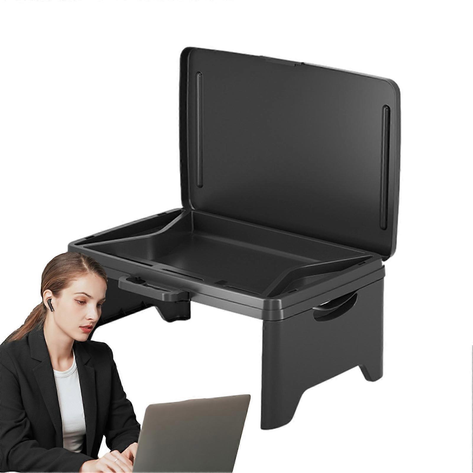 Folding Desk Tray for Sofa, Bed or Car Seat – Portable Table for Laptop, Dining and Bedside Use, Black