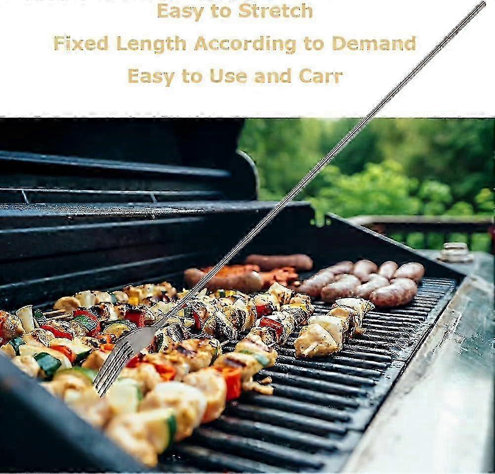 5 Pcs Anti Rust Sturdy Dinner Fork for BBQ Long Handle