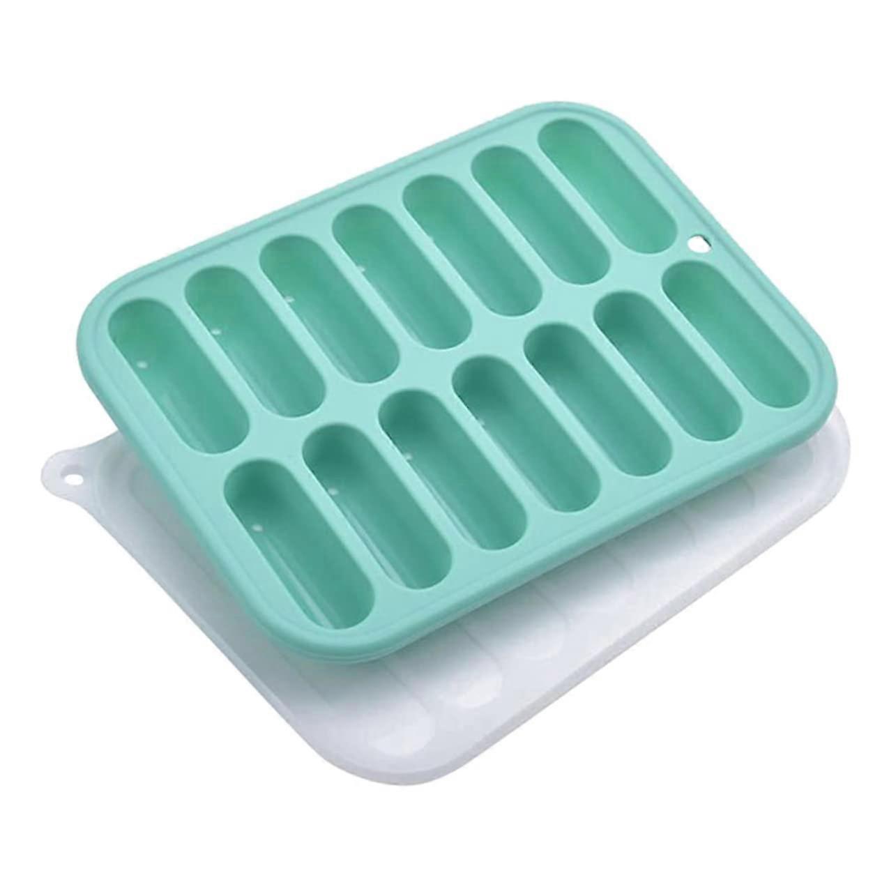 Ice Cube Tray Silicone Mold with Lid Easy Release for Cocktails Baking and Bar Use