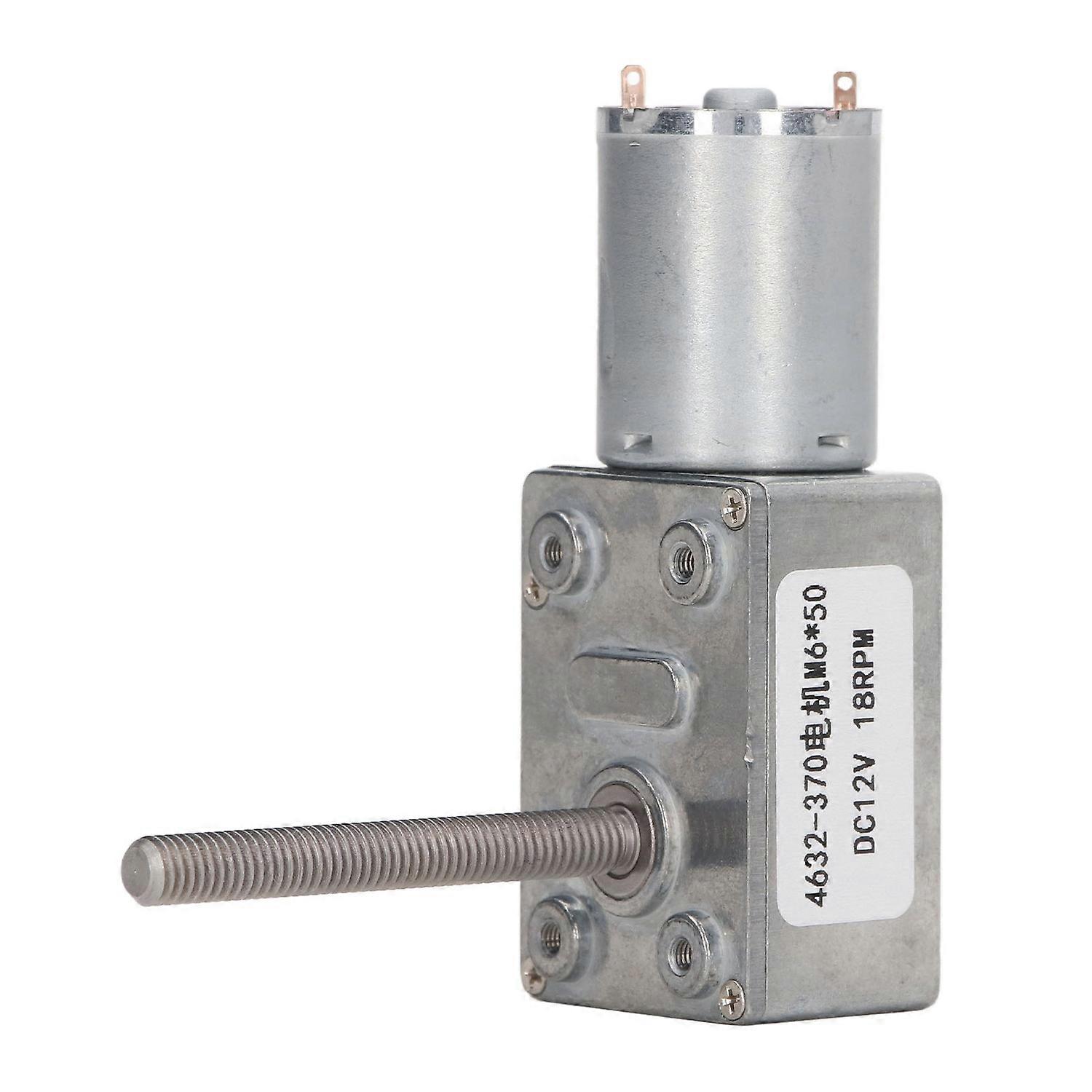 Worm Gear Motor Self Locking Function M6 Head Rotating Shaft Thread Speed Reduction DC Geared Motor 