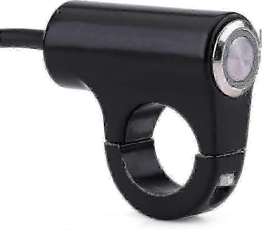 Aluminum Motorcycle Handlebar Mounting Control Switch Button Black 1-PC