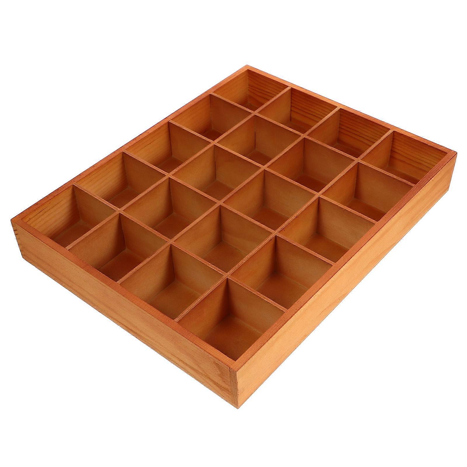 Wooden Section Box for Storage Use with Compartments Tray