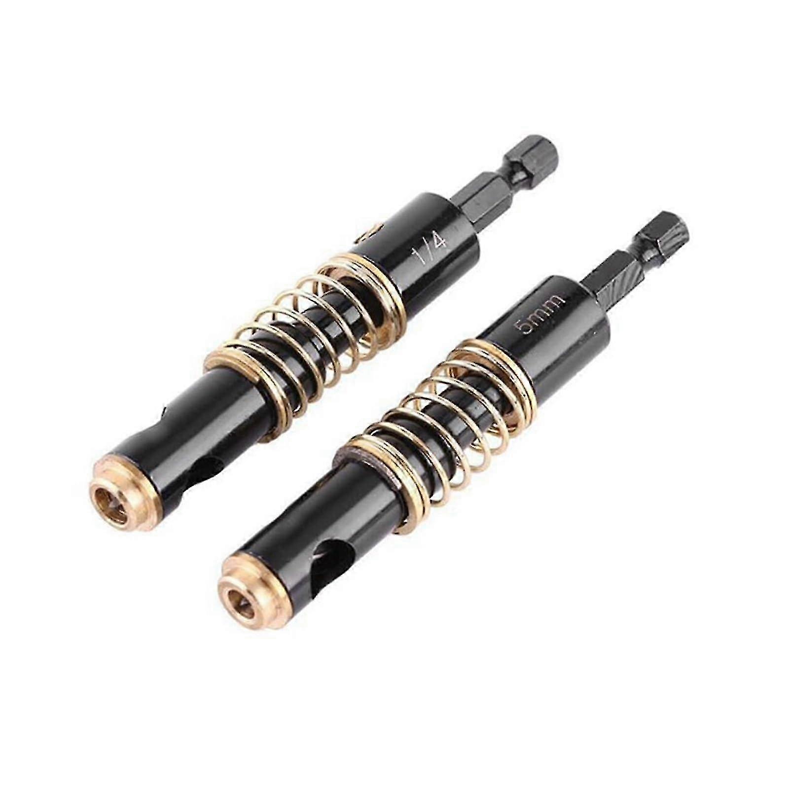 HSS4241 Hex Shank Self Centering Door Lock Hinge Drill Bit Hole Tool Hinge 5mm 1/4'(1Set 1I4 and 5mm)