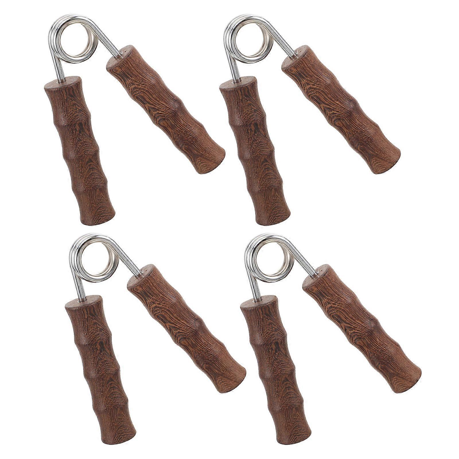 Wood Grip Strength Trainer Hand Exercise Tools for Finger Strength 4Pcs