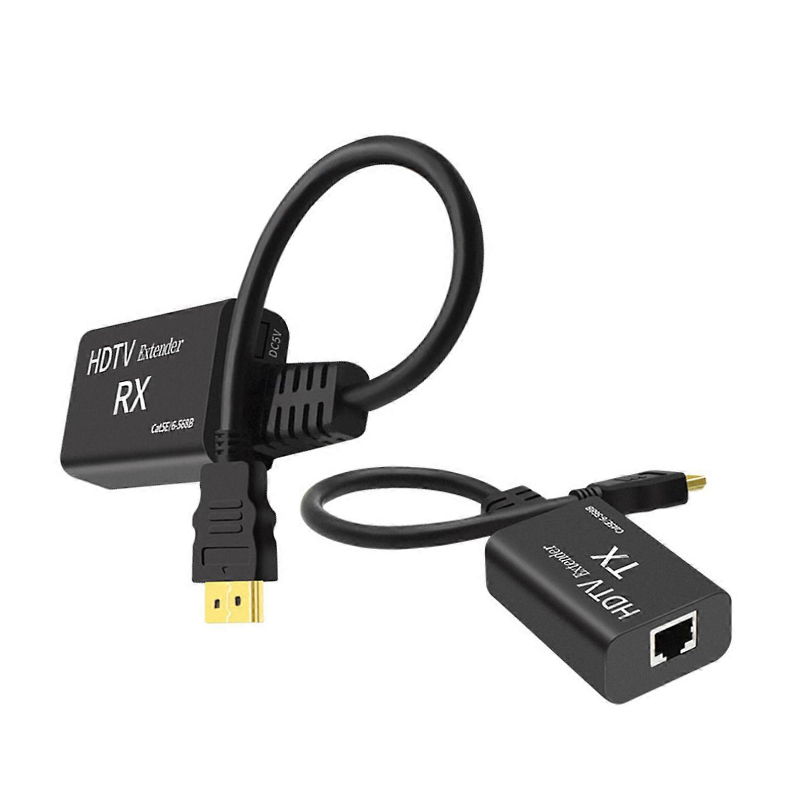 60m Extender 3D 1080p@60Hz Over Single Cat5e/Cat6/Cat7 Cable EDID Function Supported Plug and Play Multicolor