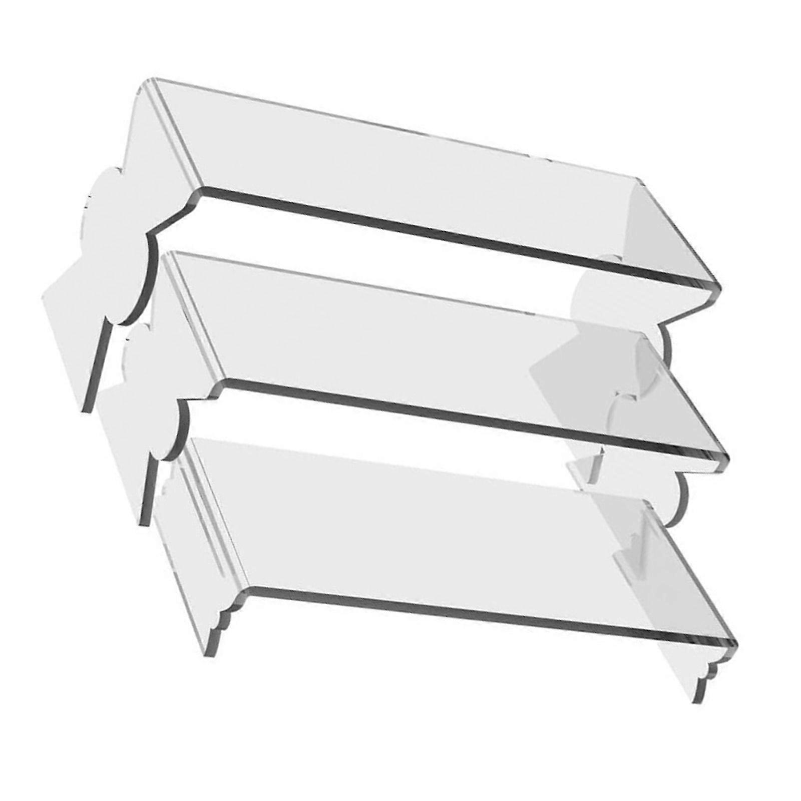 Acrylic Display Shelf Easy To Assemble Clear Storage Stand for Cupcake Space Saving Collectible Figurine Holder Multicolor