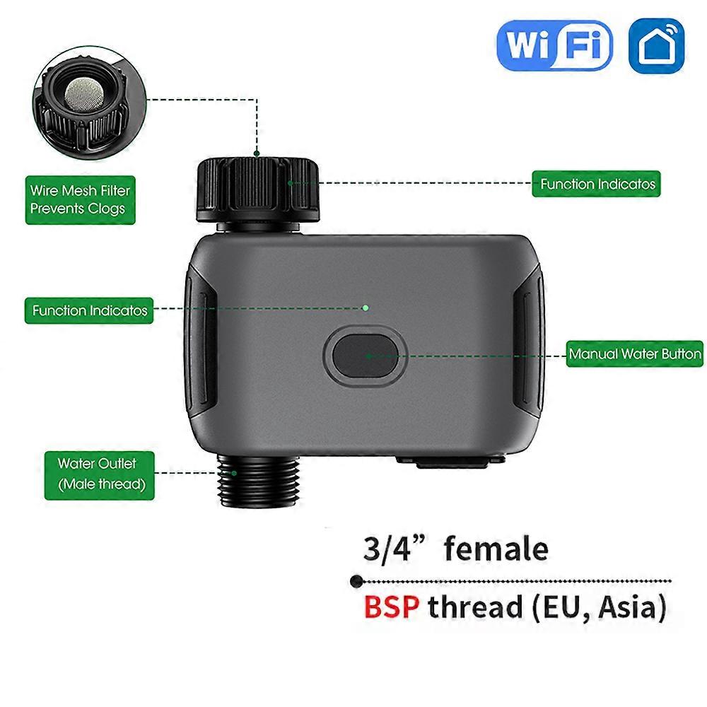 WIFI Smart Water Timer Sprinkler Timer for Garden Watering Controller Drip Irrigation System No Hub Required with Alexa Google