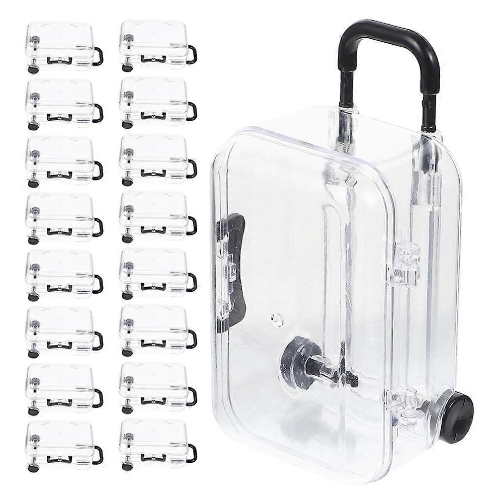 Assorted Color Mini Suitcase Candy Box for Storage 24Pcs Plastic Set