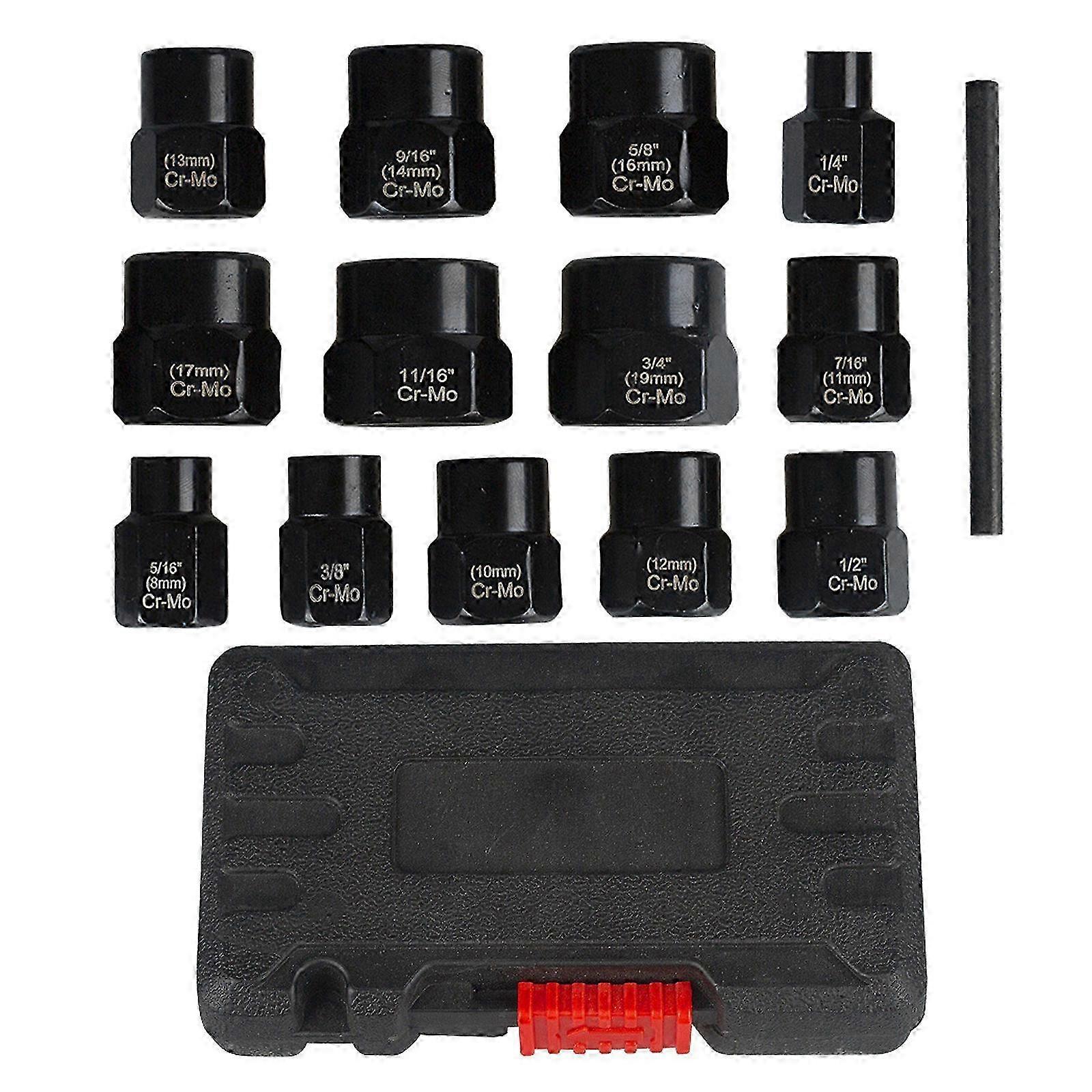 Heavy Duty 14Pcs/set Bolt Extractor Socket Suitable for Quick and Efficient Nut Removal, Stripped Screws & Damaged Bolts