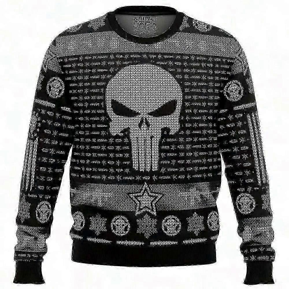 Christmas Sweater for Men with 3D Santa Claus Character Print