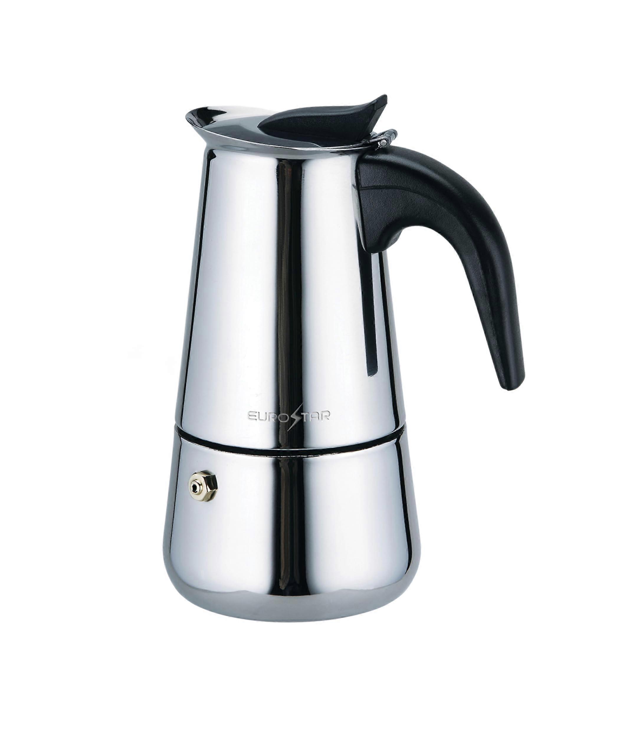 6 Cup Stovetop Espresso Maker with CoolTouch Handle and Copper Safety Valve