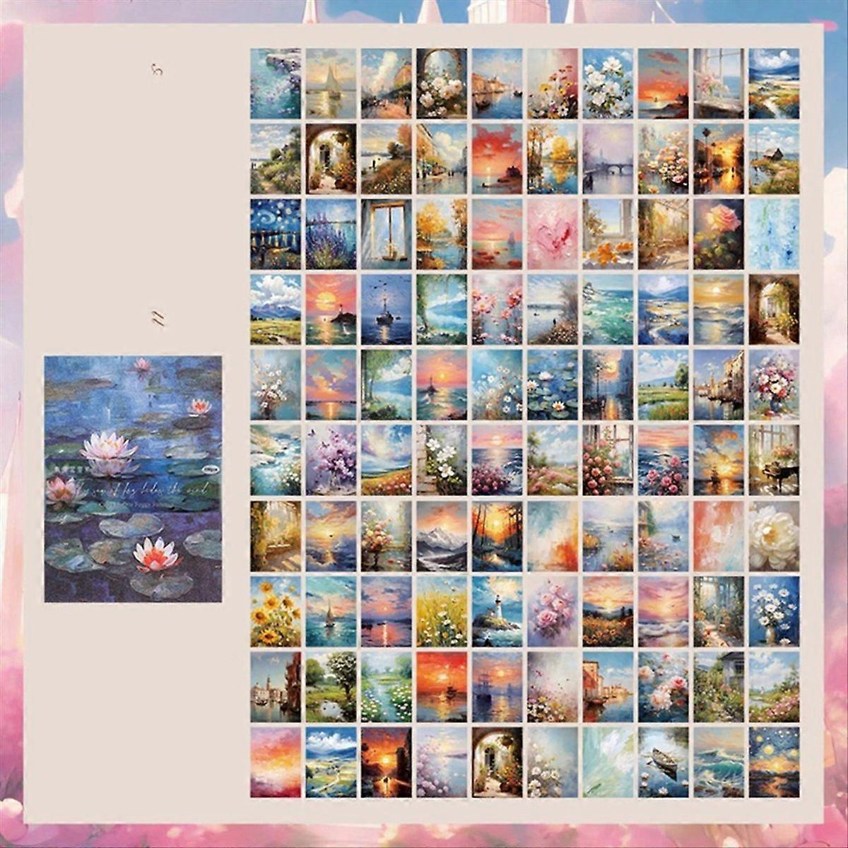 8-set vintagepappersböcker DIY scrapbooking-dagböcker, 800 ark