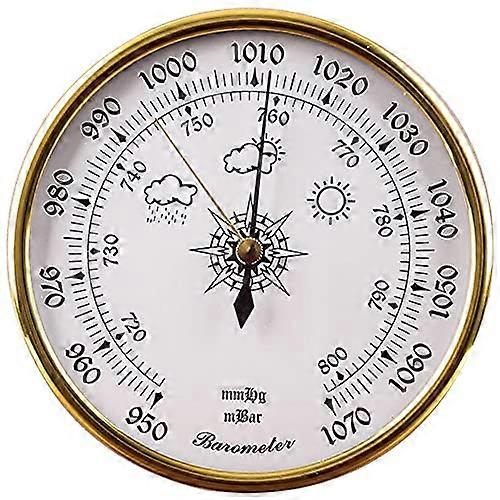 128mm Precision Aneroid Barometer Weather Station with Large Clear Dial for Indoor Outdoor Wall Mount