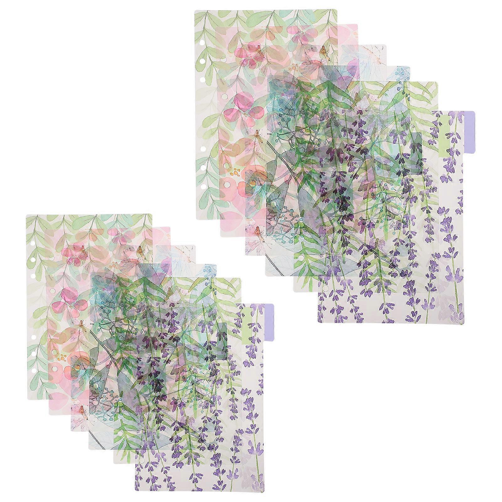 Transparent PP Binder Dividers Colorful Index Labels Tabs (Assorted Color)