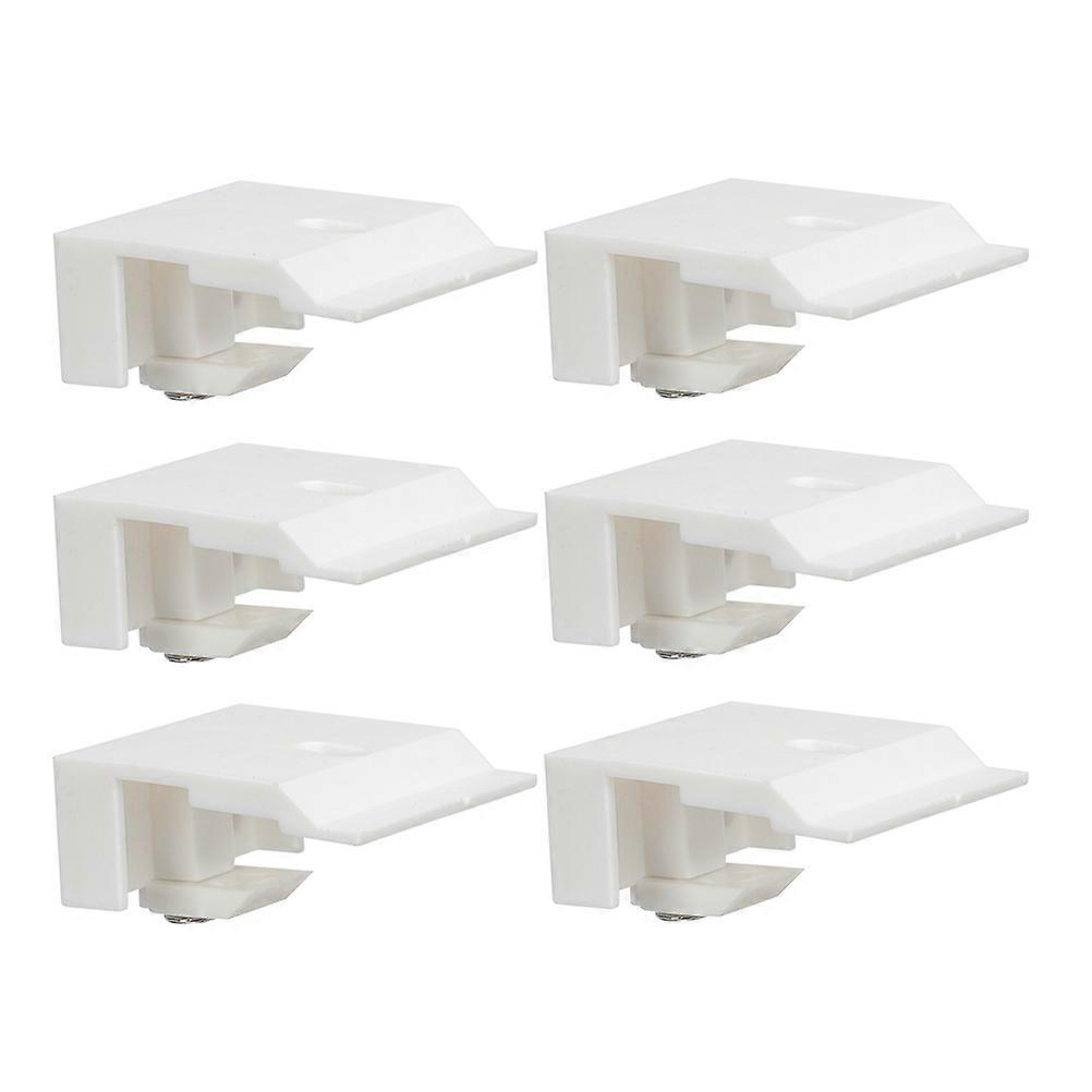 White Window Blinds Ceiling Bracket for Curtain Support Easy Install 6Pcs