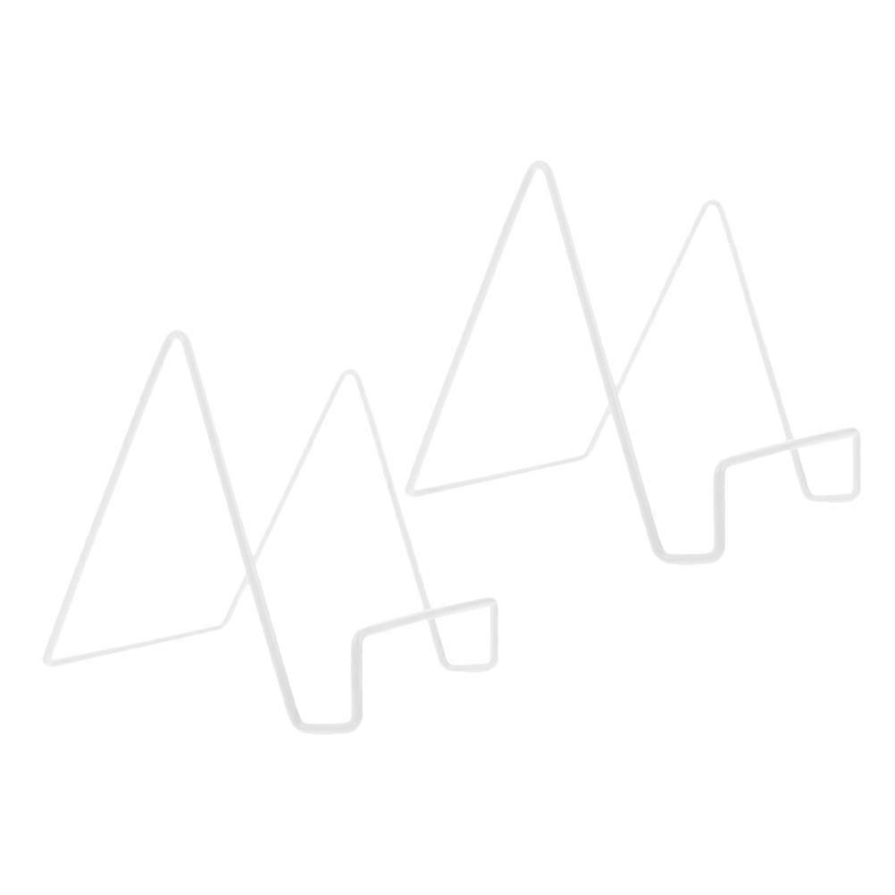 Display Stand Metal Frame for Storage Use 2Pcs Stable White Holders