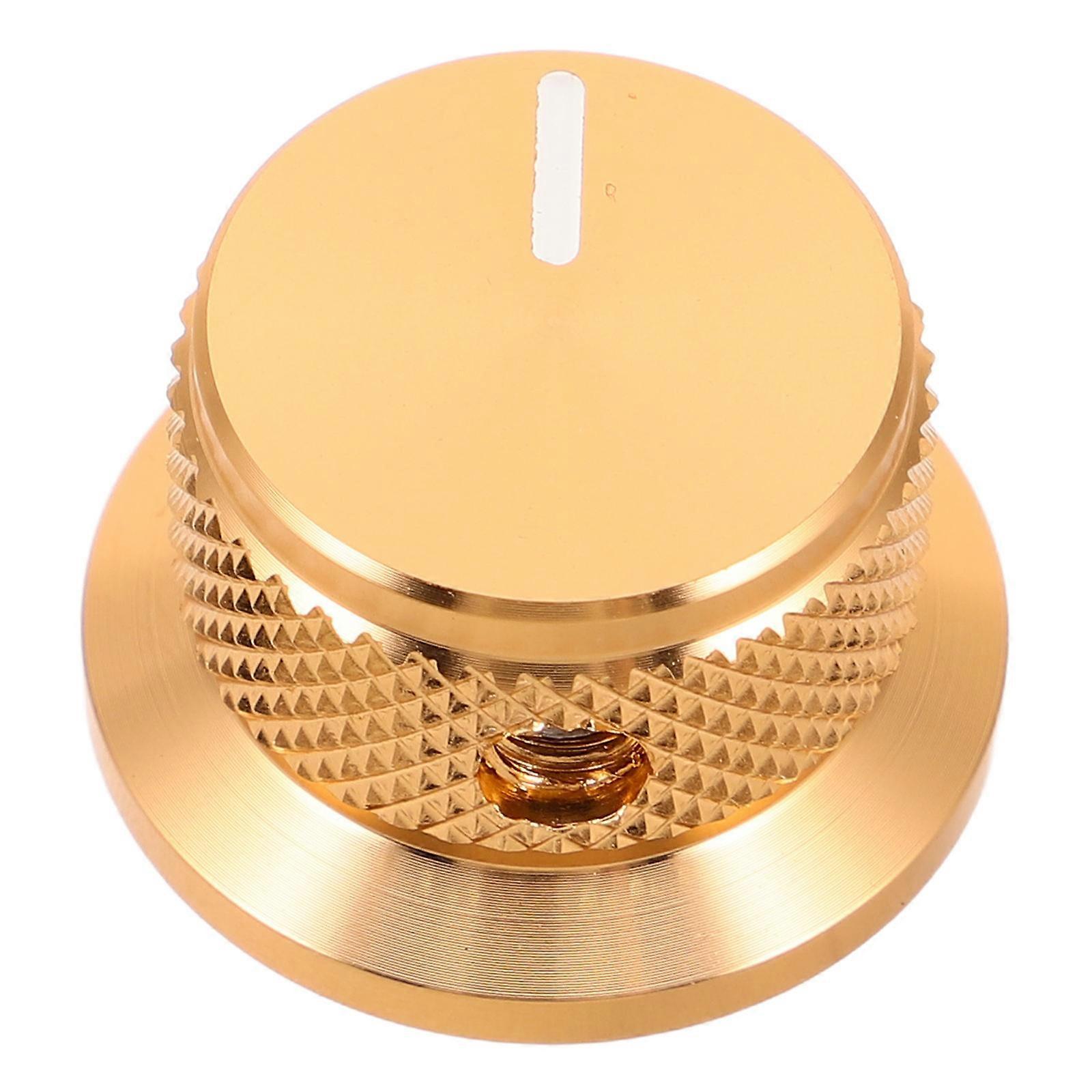 Volume Control Knobs Aluminum for Guitar Amplifier 2Pcs Golden Replacement