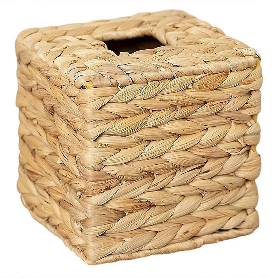 Rustic Tissue Box - Square Holder for Tissues - Handcrafted Accent for Home & Office Decor.