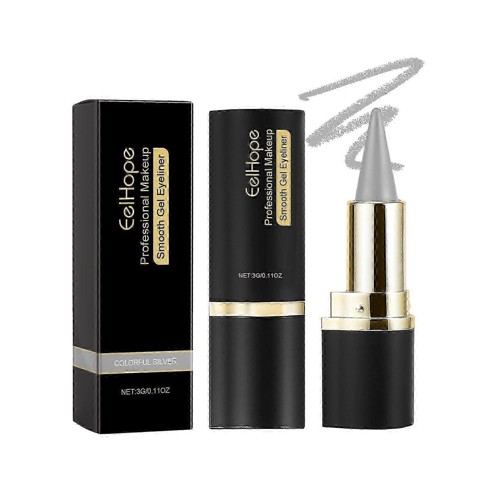 Eelhope Phantom Eyeliner Cream (Sparkling Silver) Is A Long-Lasting, Non-Smudging, Smooth And Color-Showing Single-Head Multi-Color Solid Eyeliner Cre