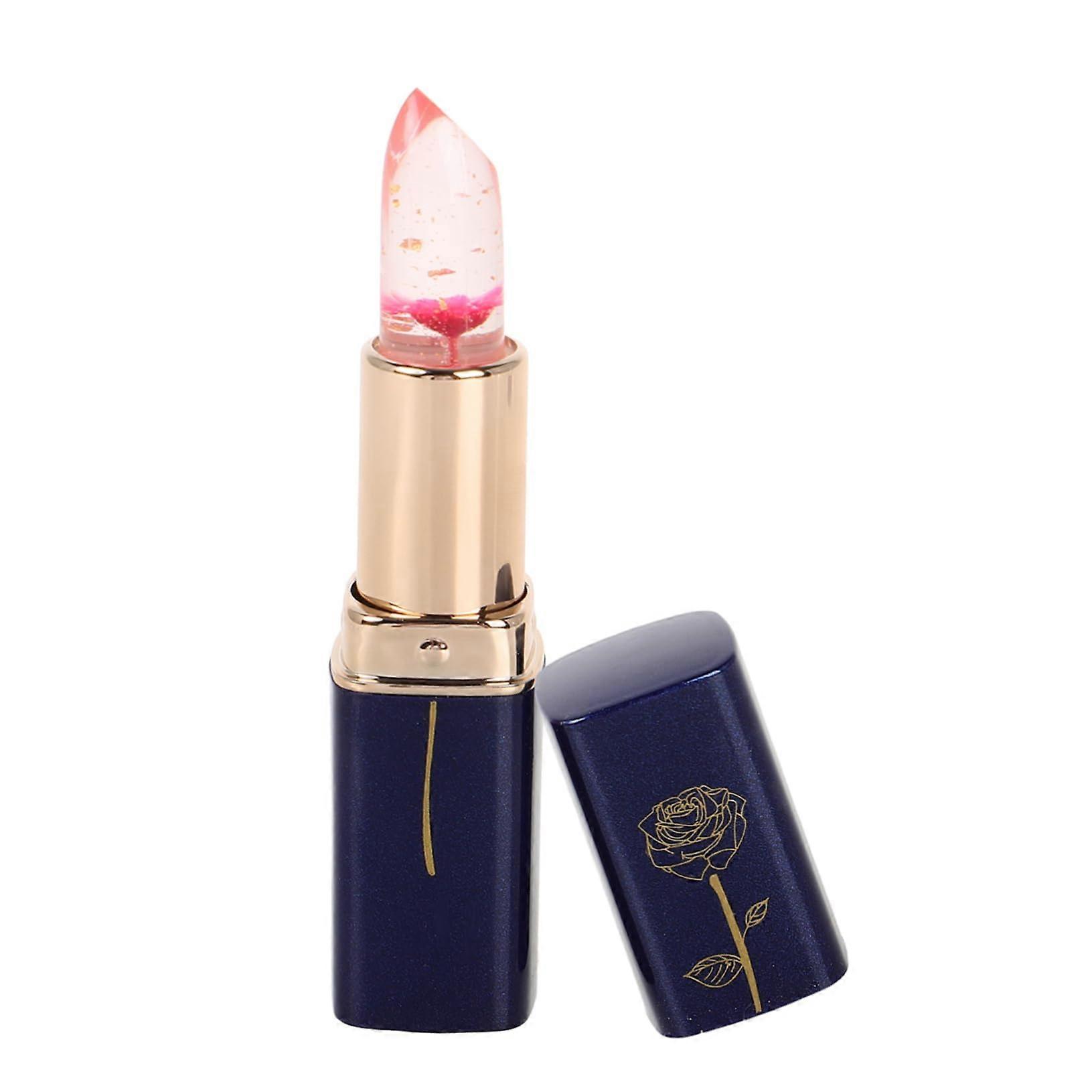 Color Changing Lipstick with Flower Extracts, Temperature Sensitive Hydrating Gloss Finish Lip Balm