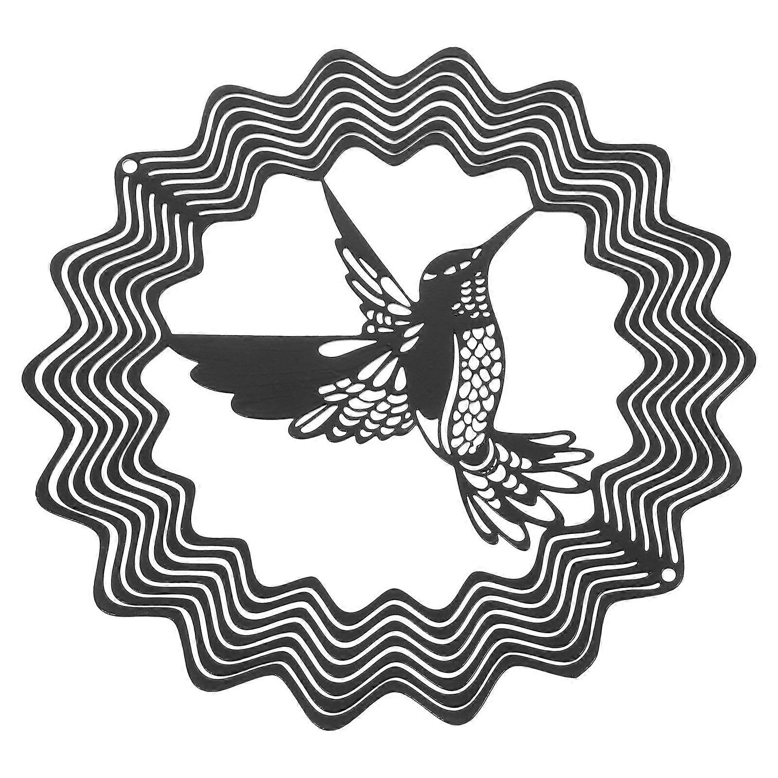 Decorative Hummingbird Hanging Wind Spinner for Outdoor Use