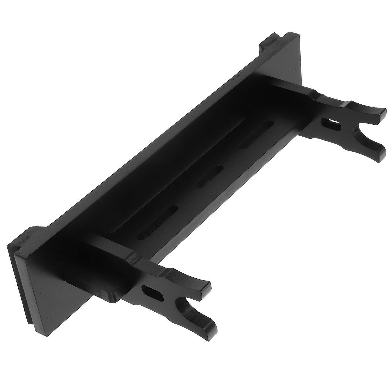 Single Horizontal Sword Holder Wooden Display Stand for Home Use