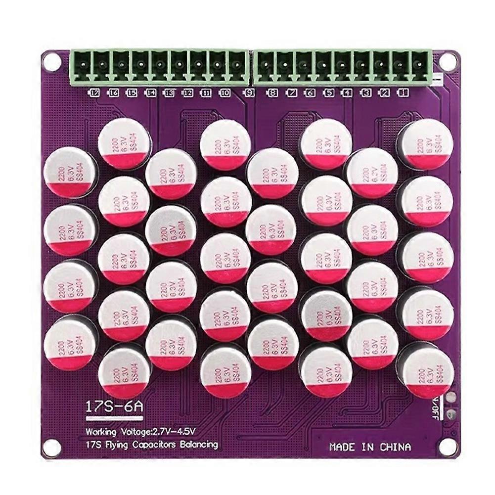 17S 6A Lithium Battery Management System High Precision Low Voltage Differential Capacitor Active Equalization Module