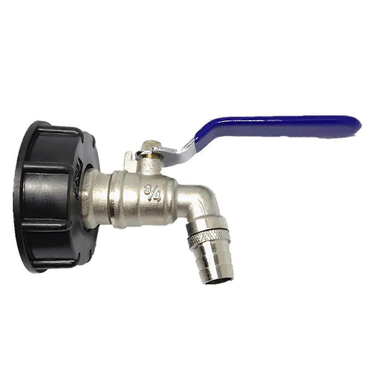 IBC Tank Adapter 3/4 Inch Coarse Thread Quick Connect Valve Fitting with Knuckle Protection