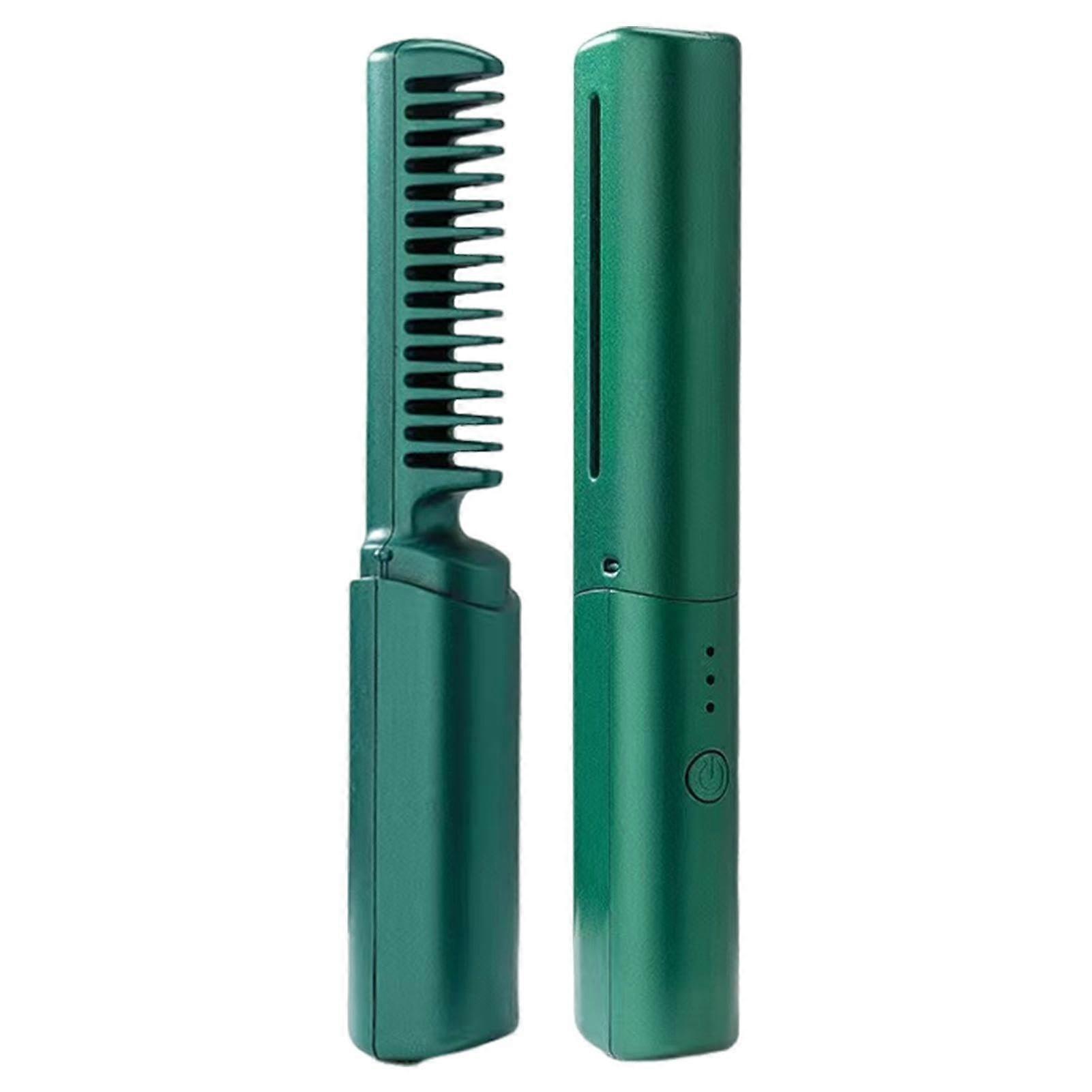 Cordless Hair Straightener Brush with Fast Heating and Adjustable Temperature for Travel