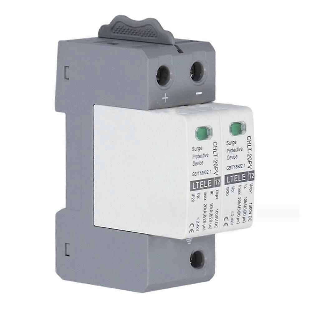 2 Pole 500/1000V Solar Dc Surge Protector Protection Device Dc 20-40Ka