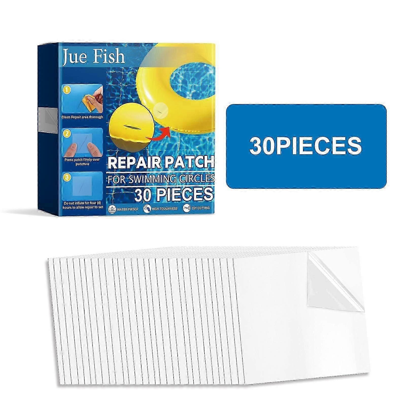 Premium Waterproof Pool Repair Kit - 30 Patches for Inflatable Boats, Tents, Swim Rings & Toys - Easy, Durable, and Versatile Leak Fix Solution