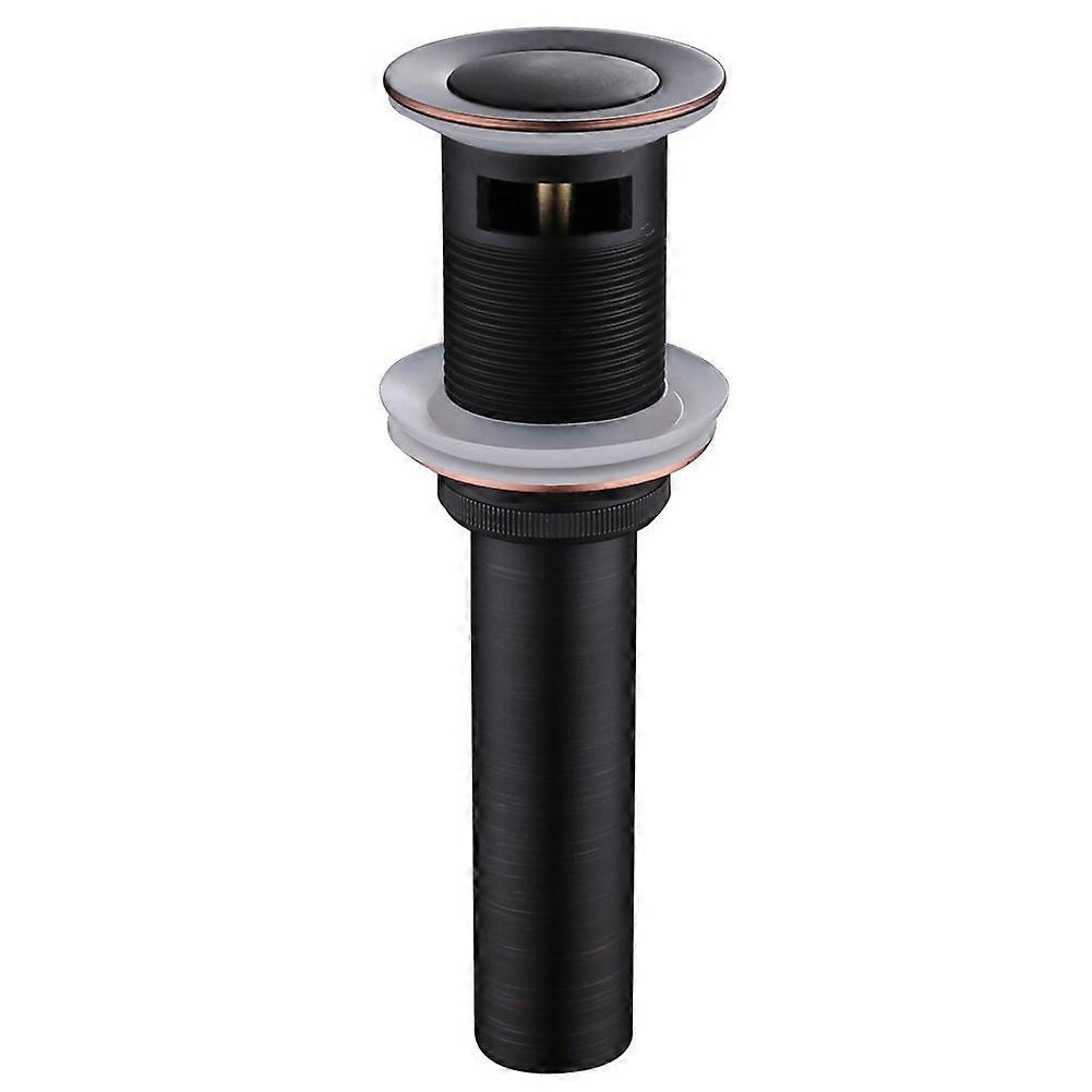 Bathroom Sink Drain with Overflow Oil Rubbed Bronze Pop Up Stopper Brass PushtoSeal Rust Resistant