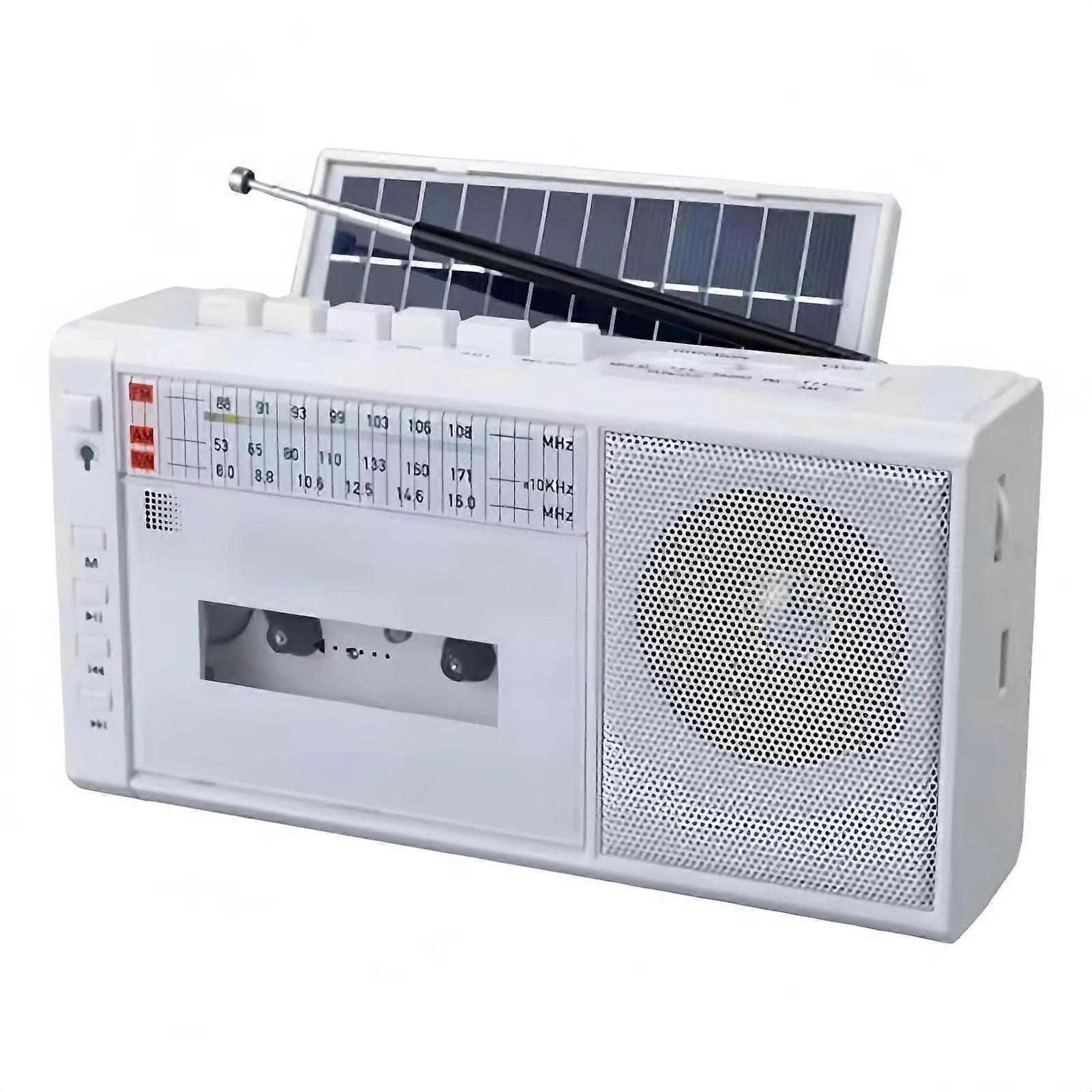 Solar-Powered Magnetic Cassette Player Wireless SW Radio/Recorder