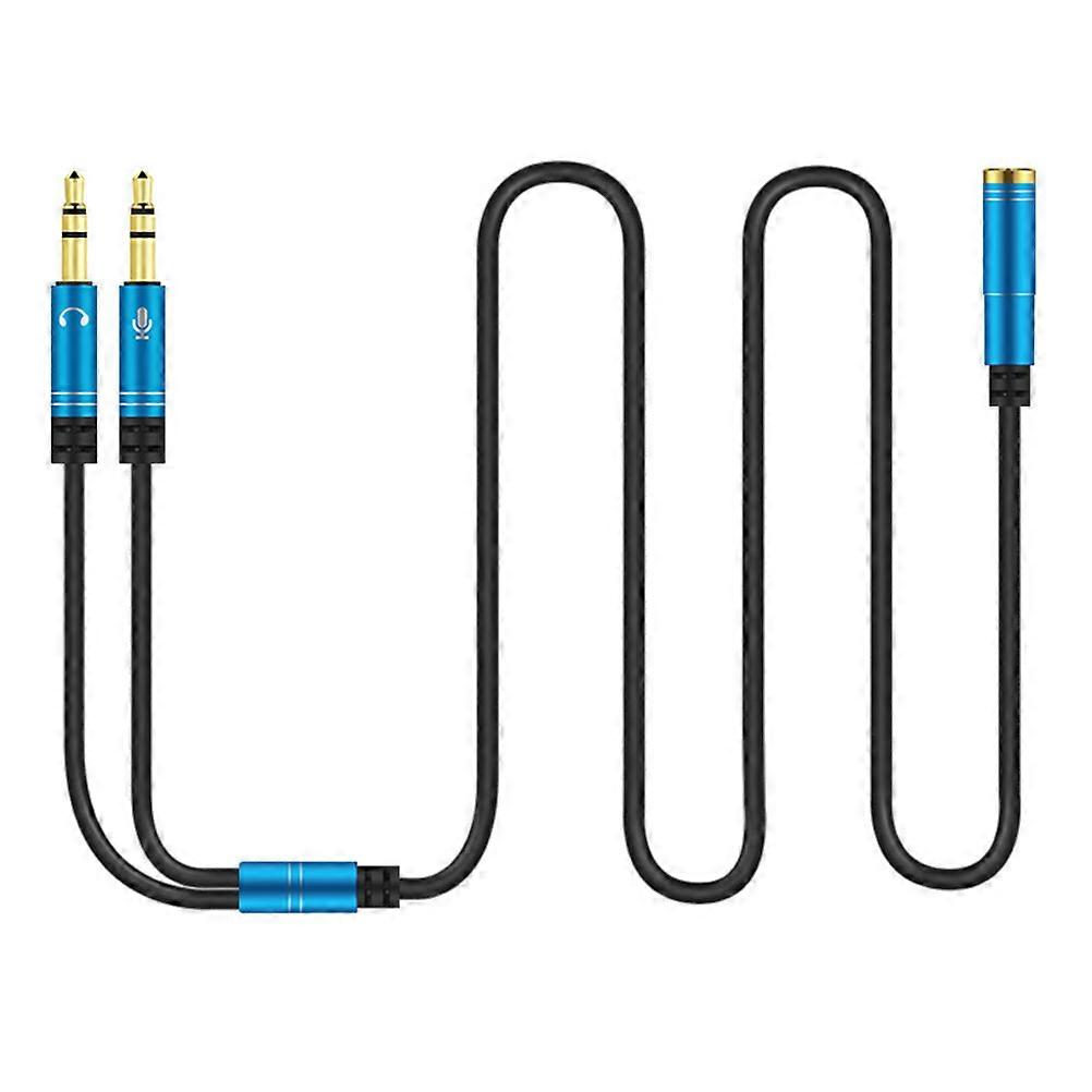 Computer Earphone Adapter Cable for Voice Calls 2Pcs Dual-Hole Headset