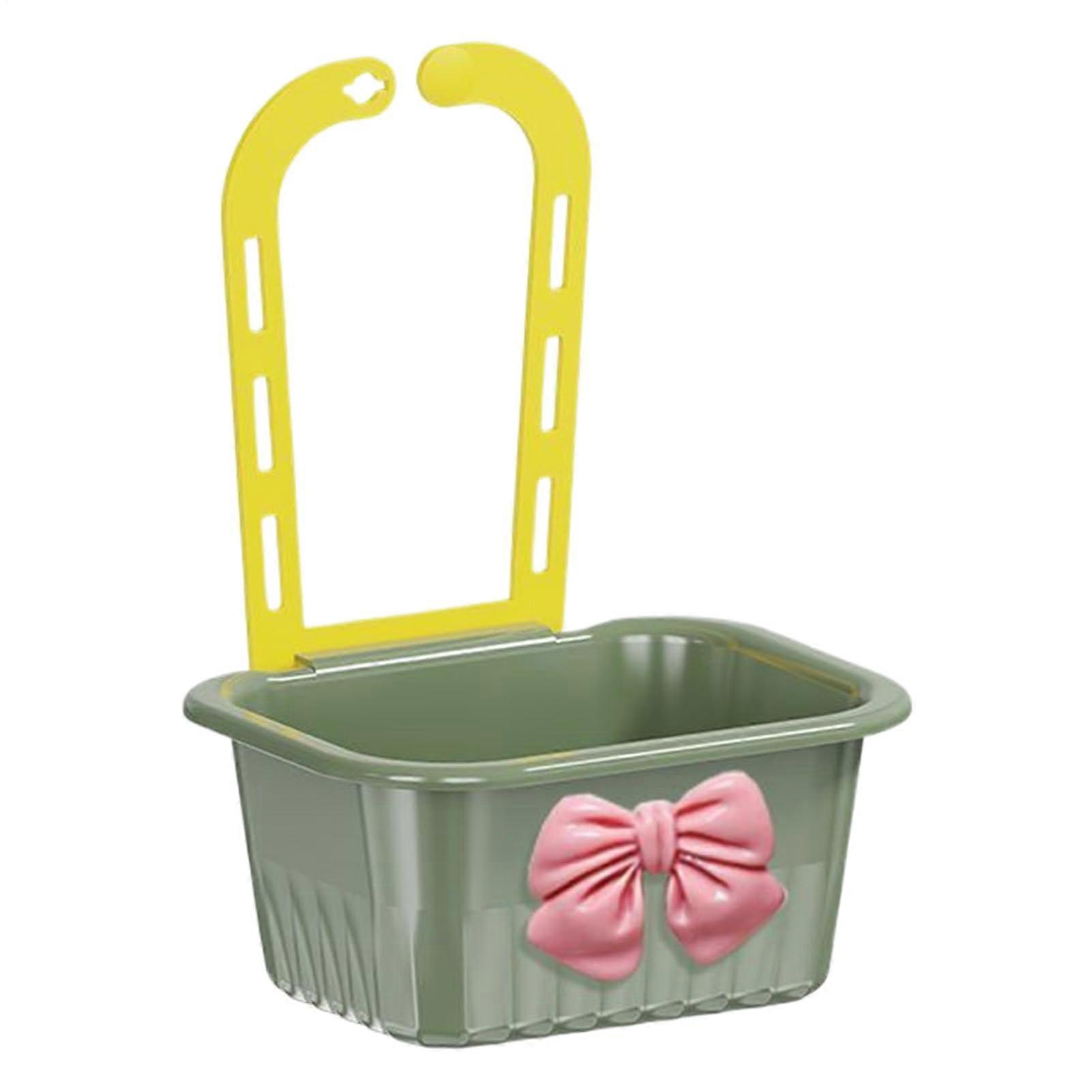 Faucet Mounted Sink Strainer Basket for Kitchen and Bathroom, Fast Drain, SpaceSaving Green