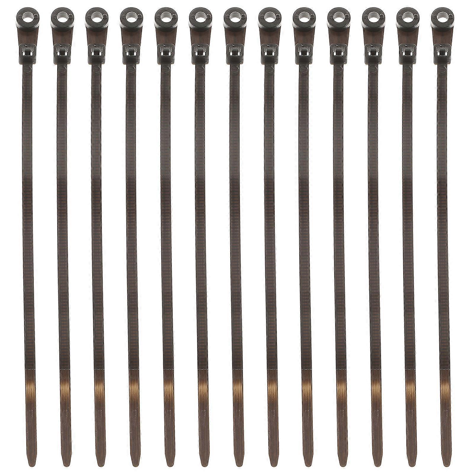 Self-Locking Double Hole Round Head Cable Ties for Fixing 100Pcs Nylon