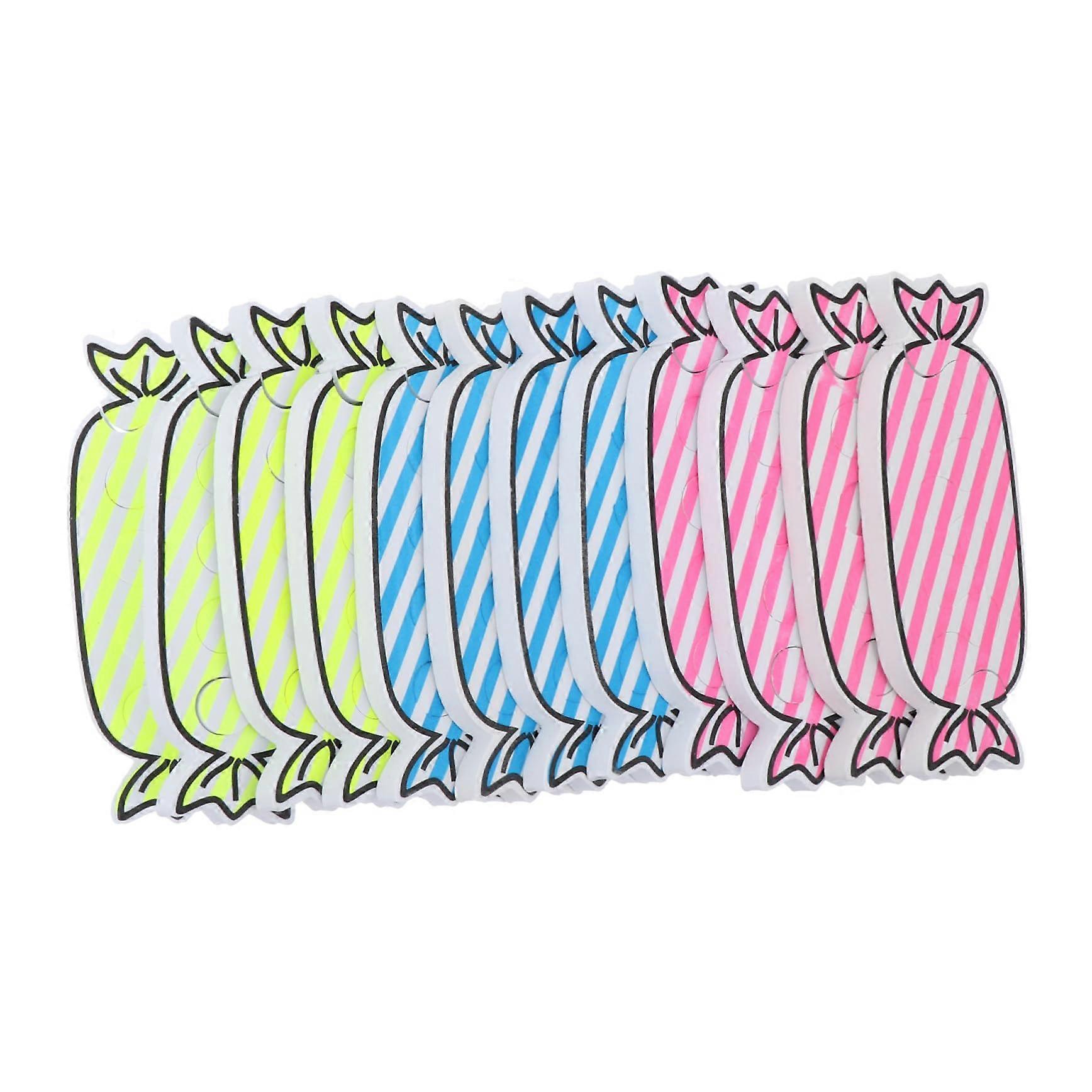 24pcs Candy Shape Toe Separators for Pedicure Nail Art, Colorful Reusable Comfortable Spacers