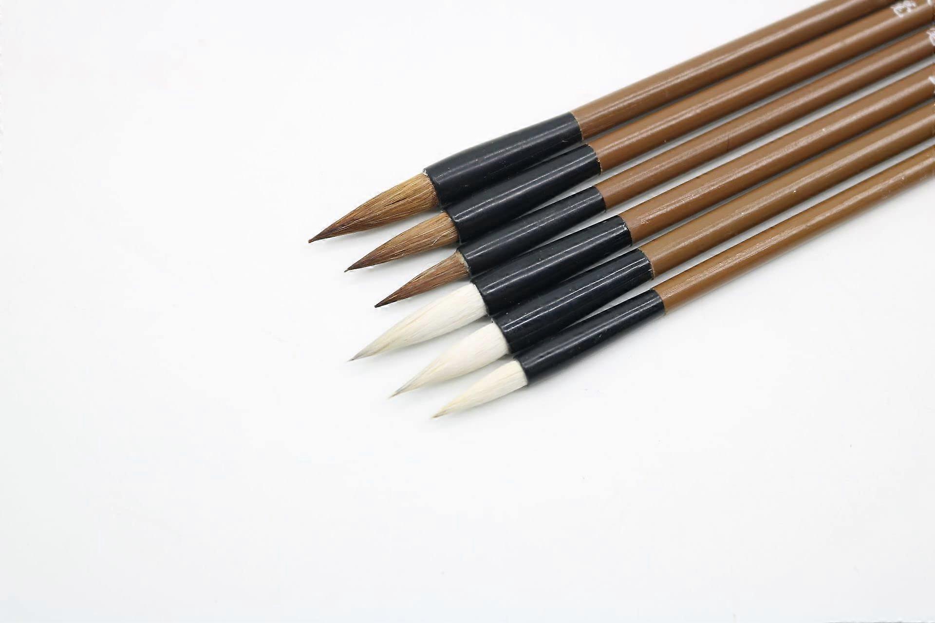 Medium Size Chinese Calligraphy Brush with Durable Wolf Hair for Smooth Stroke Control