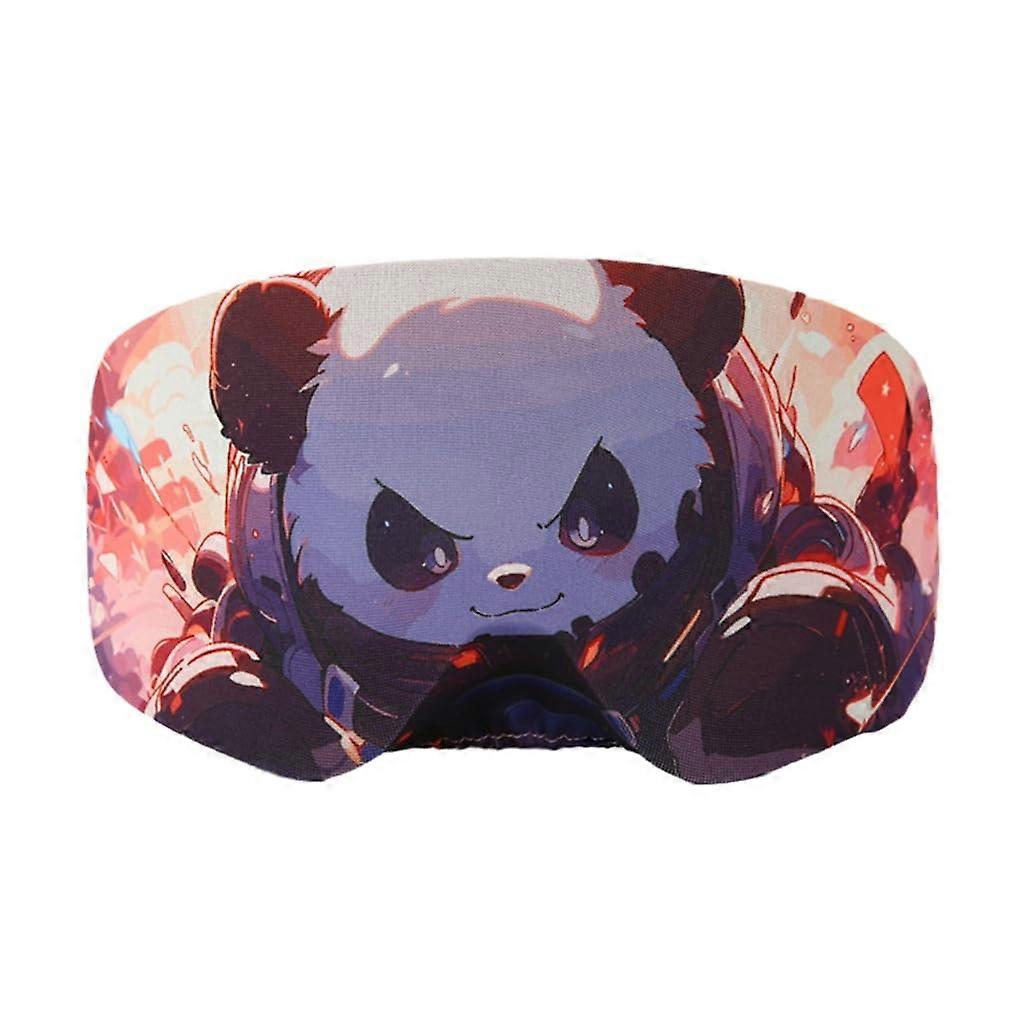 Ski Goggle Cover Elastic Lens Protector for Skiing with Cute Panda Cartoon Design
