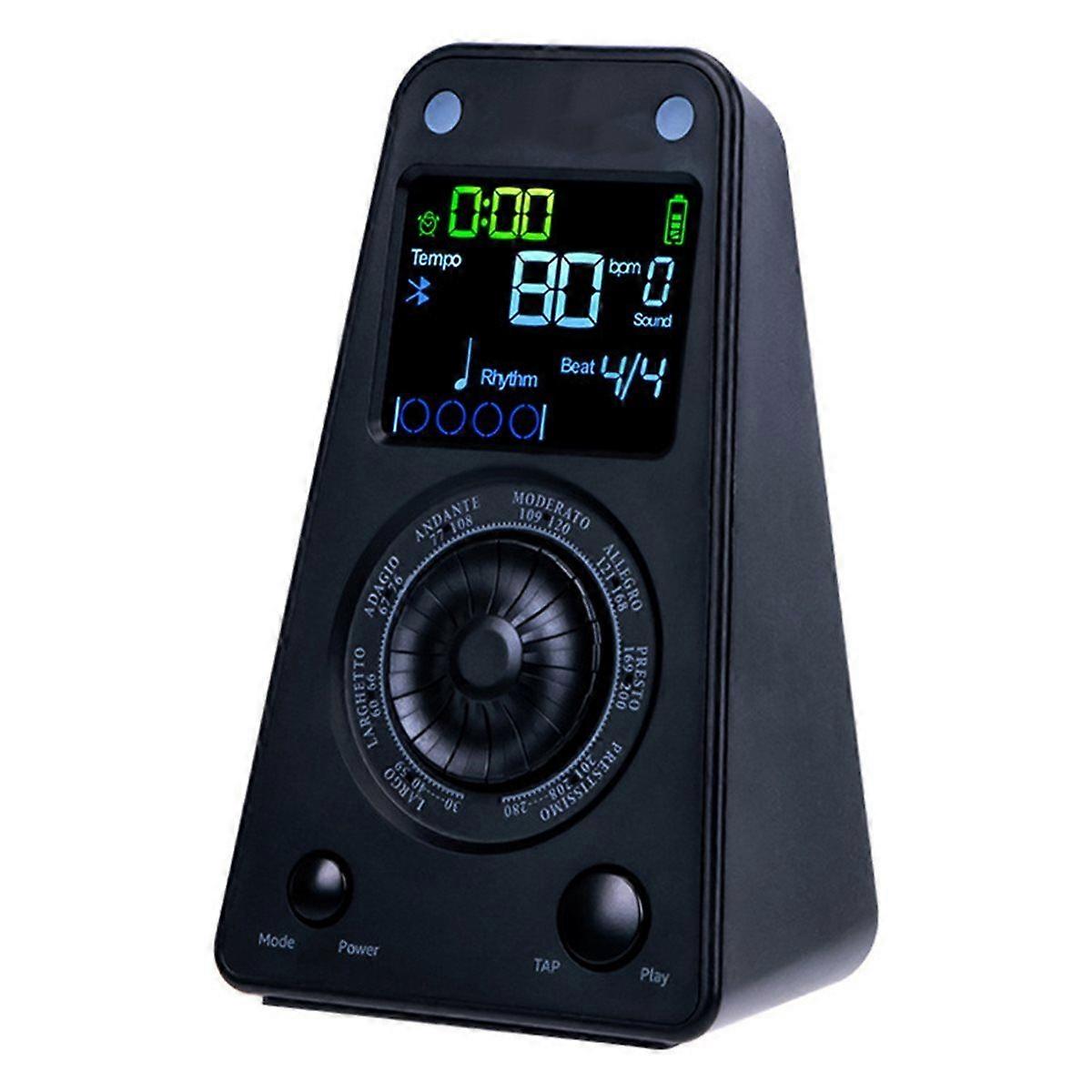 Electronic Metronome BT Rechargeable Vocal Digital Metronome Timer for Piano Guitar Drum Adjustable