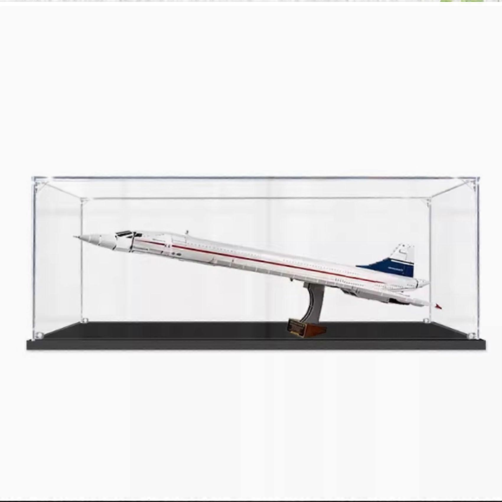 Acrylic Display Case for  Concorde 10318 Model, UV Protection Dustproof Clear Display Box, Easy Assembly 2mm