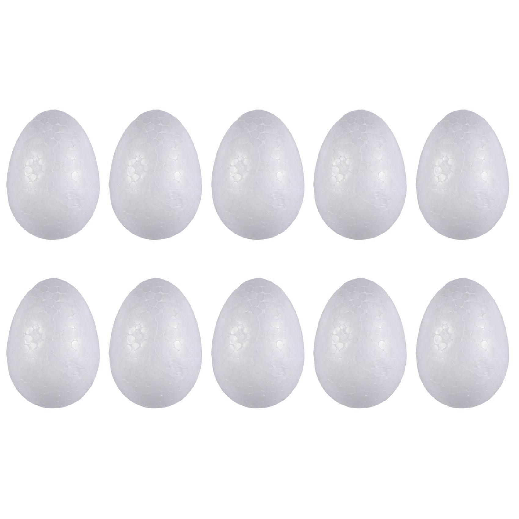 10 eggs 6 cm white Easter Egg decorative egg for painting or sticking